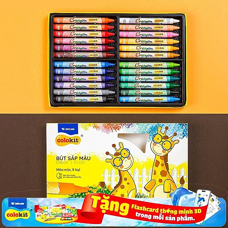 Bút Sáp Màu Colokit CR-C09 (24 màu) - Ảnh 2