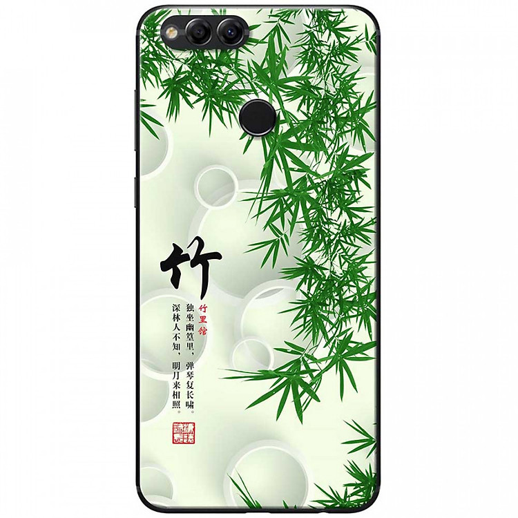 Ốp lưng dành cho Honor 7X mẫu Lá tre thư pháp