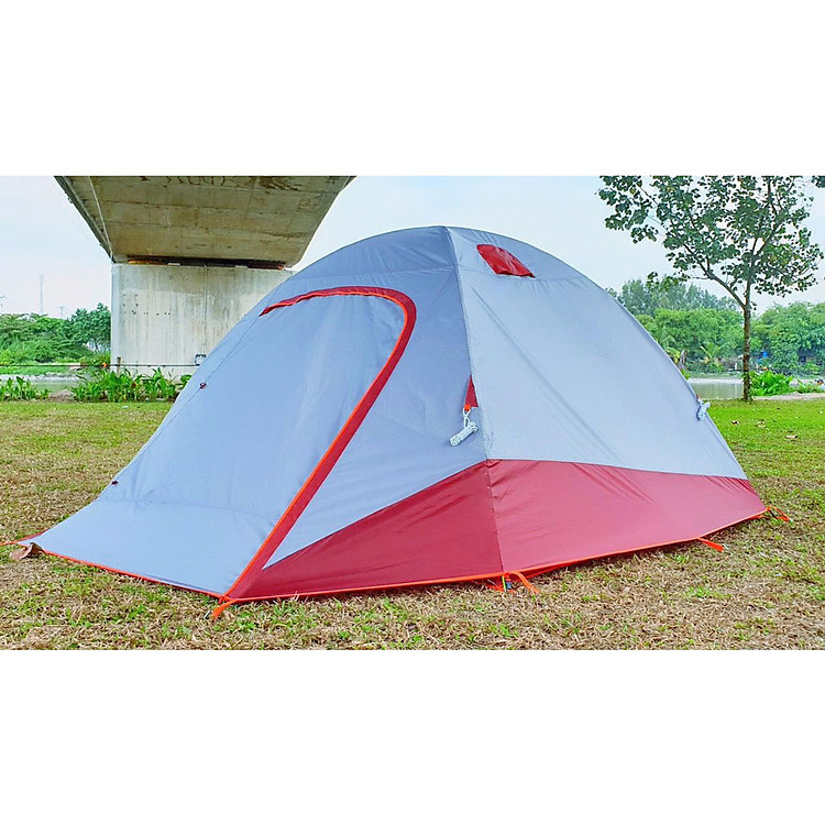 Lều Cắm Trại 4 Người - Màu xám đỏ