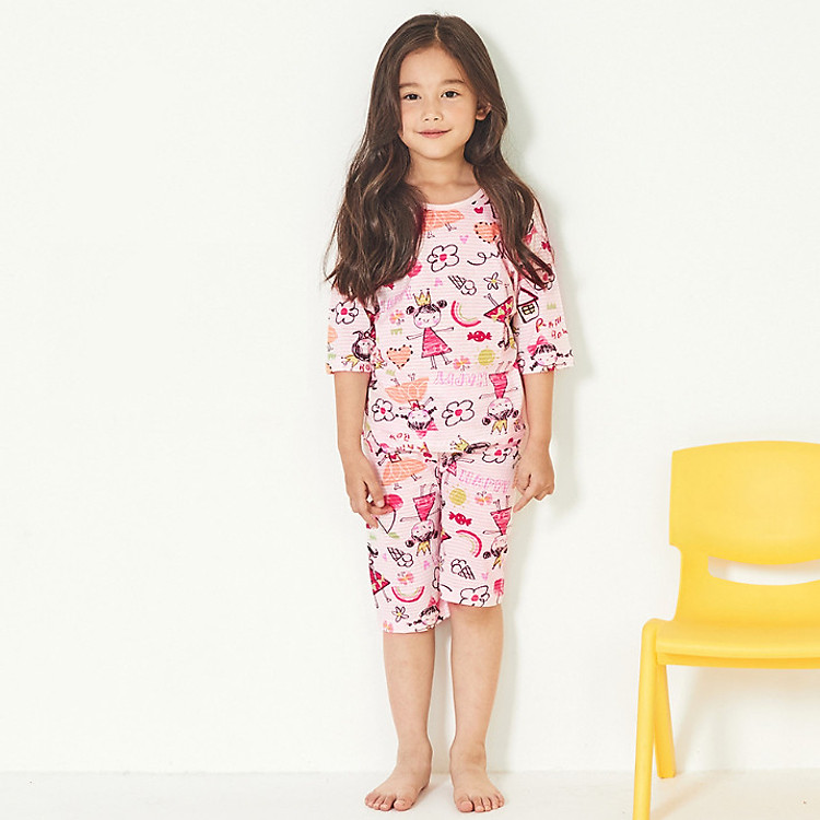 Bộ đồ lửng bé gái Unifriend Hàn Quốc mẫu xuân hè UNI0717