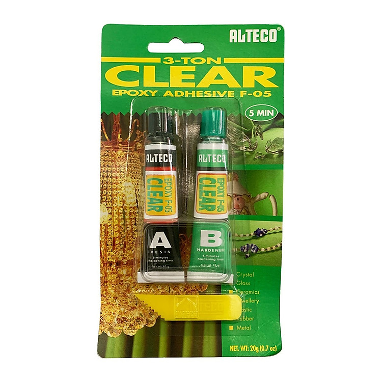 Keo dán đa năng trong suốt 2 thành phần A và B siêu cứng Epoxy cao cấp