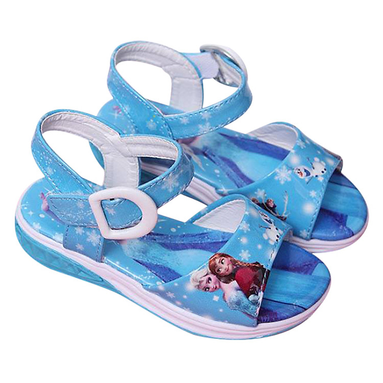Sandal Xanh Bé Gái Hình Elsa Anna SD91