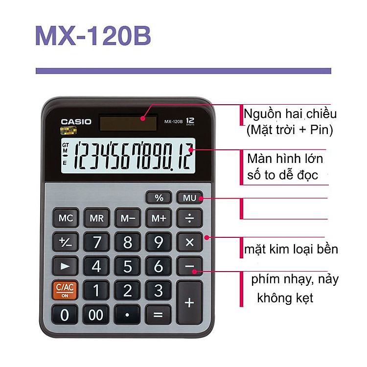 Máy Tính Để Bàn Casio MX-120B - Ảnh 7