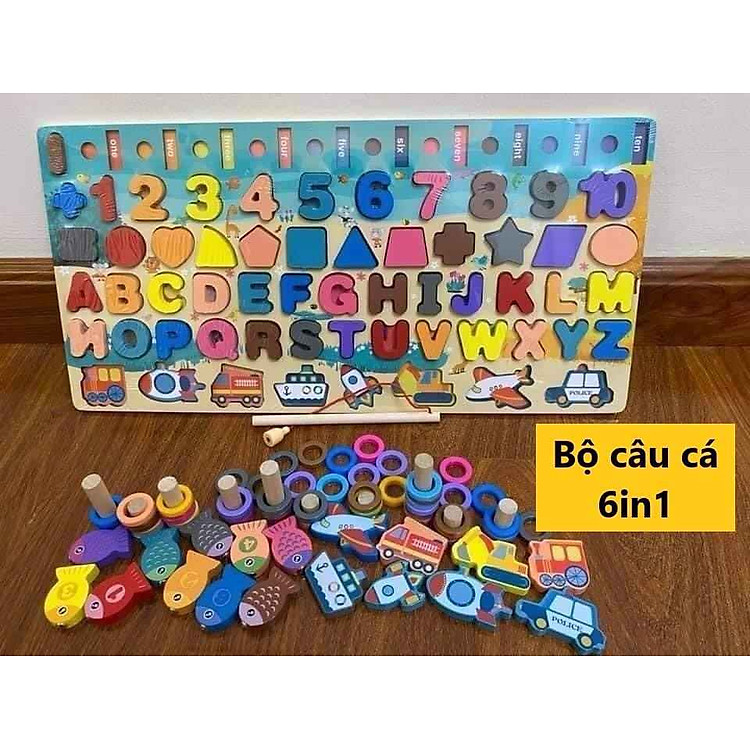 Mua Đồ Chơi Gỗ Montessori 6in1 Giáo Dục Chính hãng Giá rẻ - Hình ảnh 4