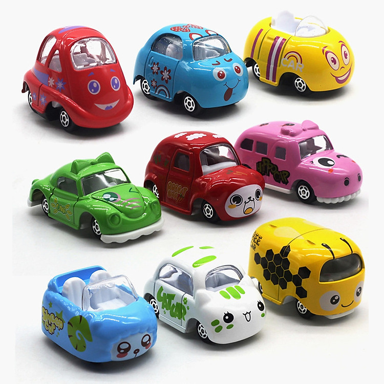 Bộ 9 Ô Tô Mô Hình Động vật Ngộ Nghĩnh Cartoon AlloyCar - Bằng Sắt