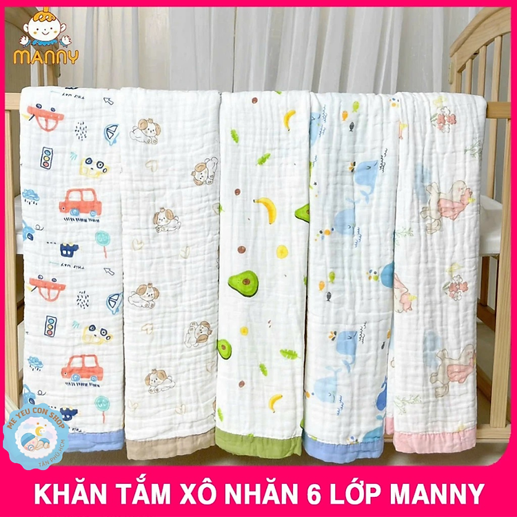 Khăn Xô Đa Năng MANNY Viền Hồng Chính hãng Giá tốt - Hình ảnh 4