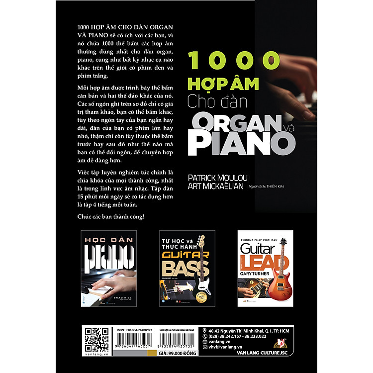 1000 Hợp Âm Cho Đàn Organ Và Piano - Tái Bản - Ảnh 2