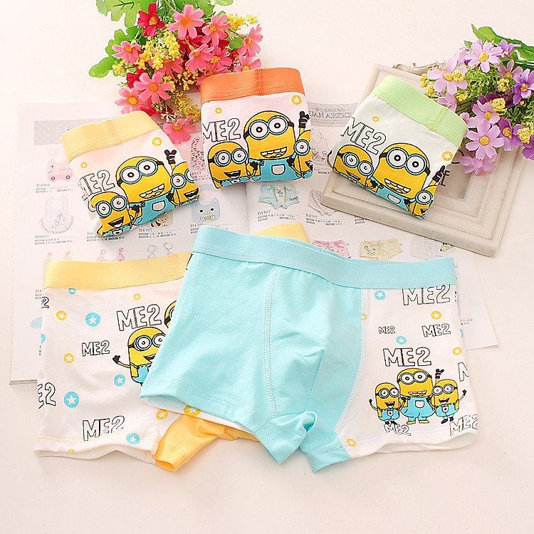 COMBO 10 QUẦN LÓT BÉ TRAI- QUẦN SỊP BÉ TRAI DẠNG ĐÙI- CAO CẤP- ĐỦ SIZE 7-40KG- MẪU 7-10 MINION