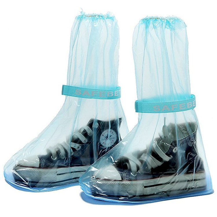 Ủng bọc giày đi mưa đế cao su chống trượt - Màu Xanh