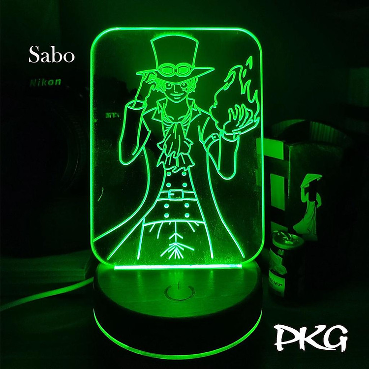 Đèn Ngủ Led 3D SABO nhân vật Anime phát sáng 16 màu cảm ứng có điều khiển từ xa