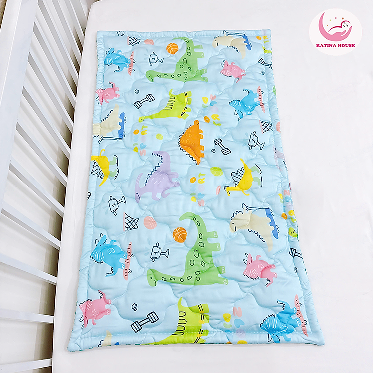 Nệm cho bé đi học mầm non Katina House 70x120cm, vải cao cấp tencel 60s mềm mịn mát, thấm hút tốt