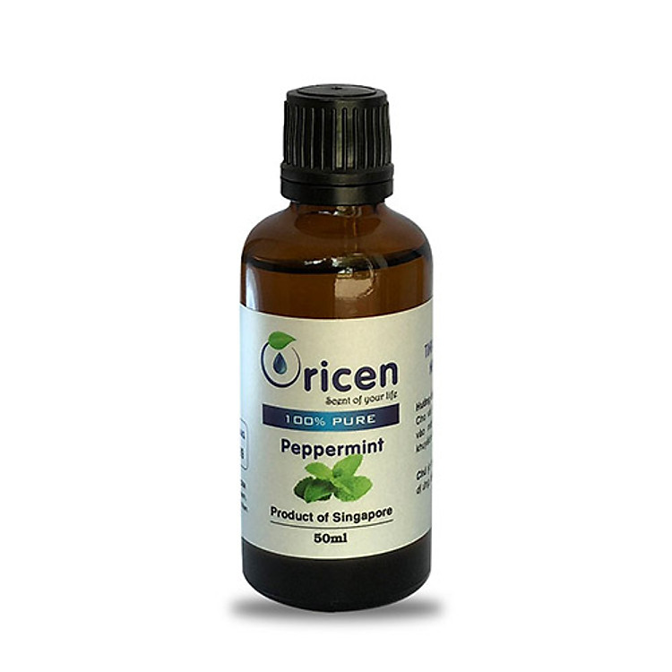 Tinh dầu Bạc Hà (Peppermint) Oricen 50ml - Giúp khử mùi hiệu quả, kháng khuẩn hiệu quả và xua đuổi côn trùng.