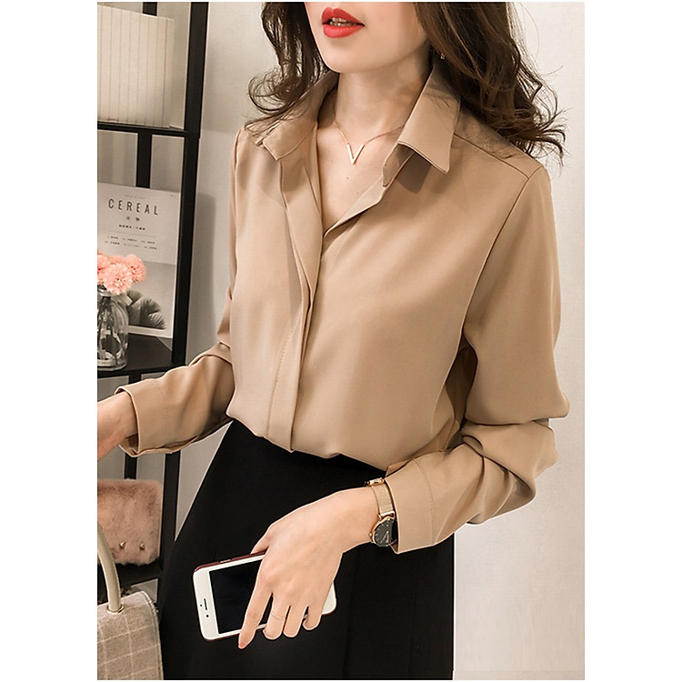 Áo sơ mi công sở nữ (Be)