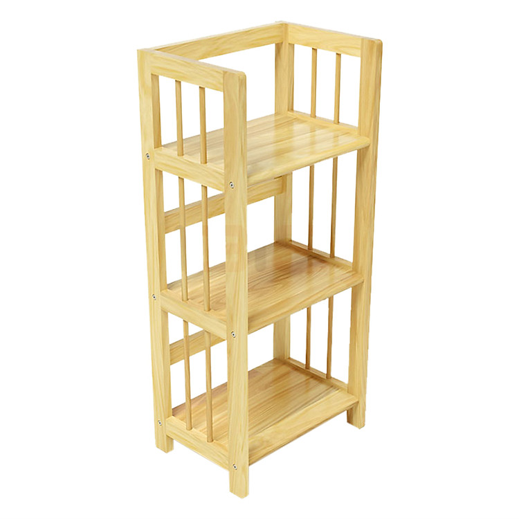 Kệ Sách 3 Tầng Gỗ Cao Su IBIE HB340RN (40cm) - Màu Tự Nhiên