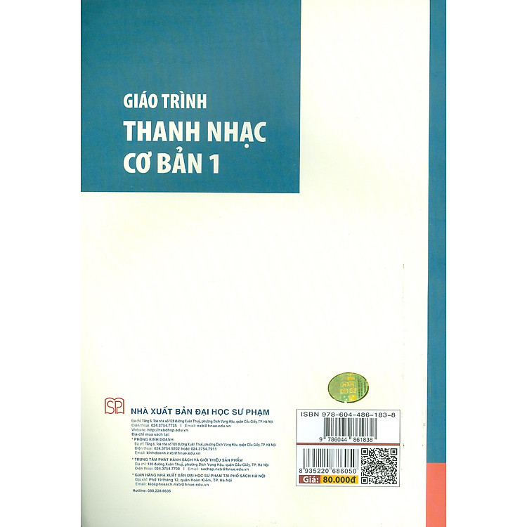 Giáo trình Thanh nhạc cơ bản 1 - Võ Thị Thu Hoài, Trần Thị Thu Hà, Bùi Tuần Giang - Ảnh 2