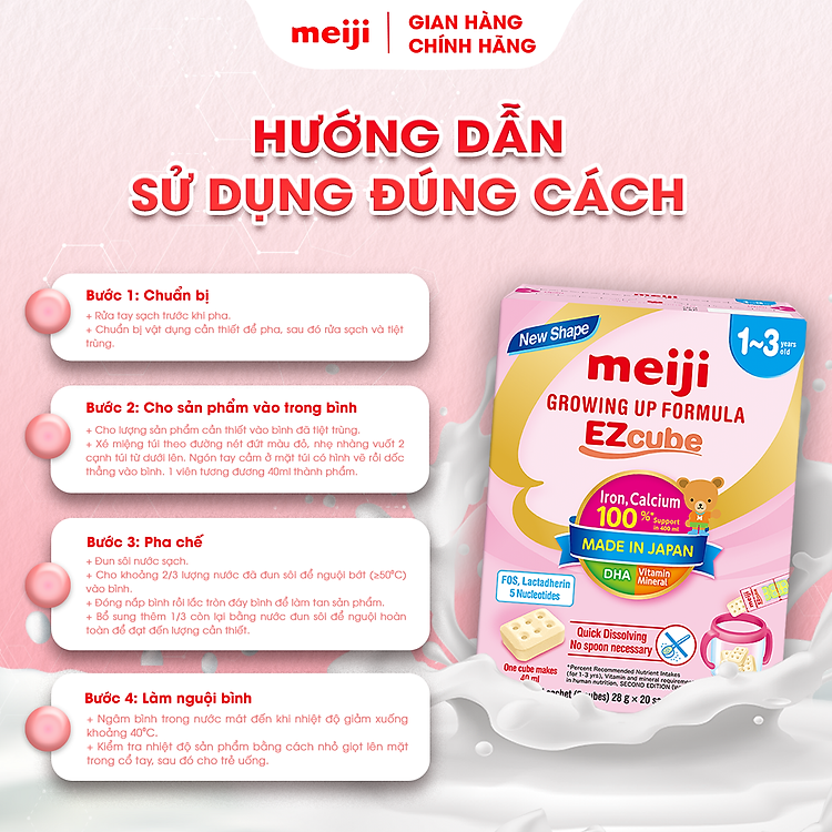 Viên Dinh Dưỡng Meiji Growing Up 560g Chất lượng Giá rẻ - Hình ảnh 5