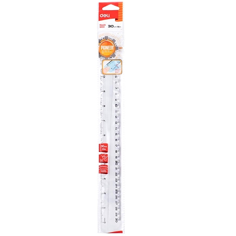 Bộ 2 Thước Kẻ Học Sinh Deli 30Cm G00312