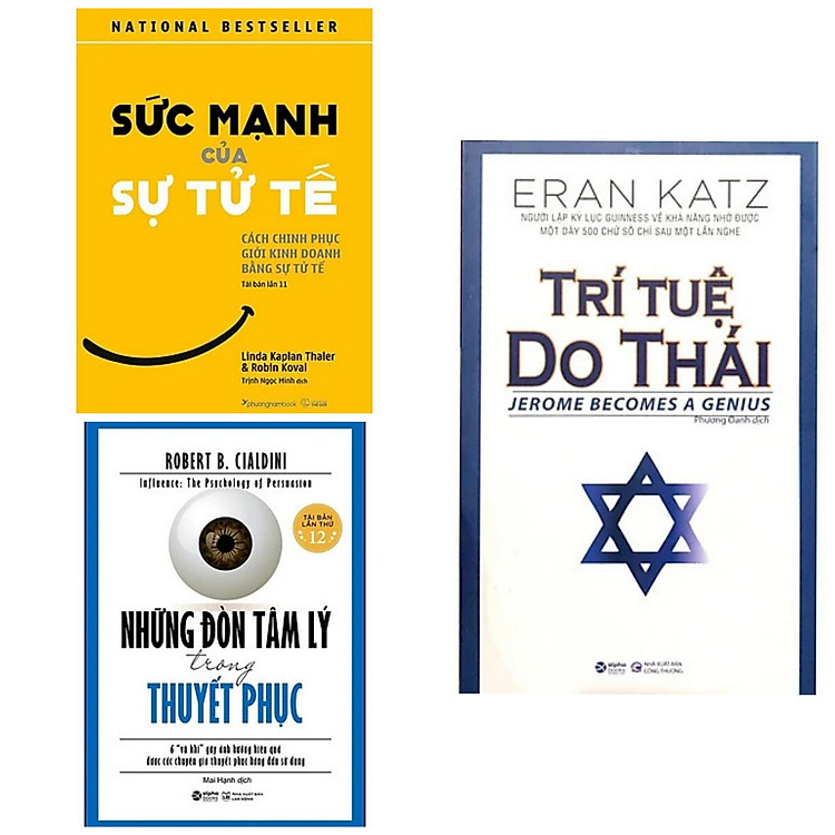 Combo 3 cuốn: Trí Tuệ Do Thái + Sức Mạnh Của Sự Tử Tế + Những Đòn Tâm Lý Trong Thuyết Phục ( Bộ sách tư duy-kỹ năng-thuyết phục hàng đầu)