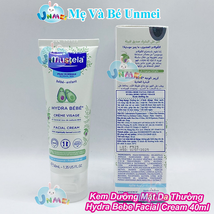 Kem Dưỡng Da Trẻ Sơ Sinh Mustela 40ml Chính hãng Tiết kiệm - Hình ảnh 2