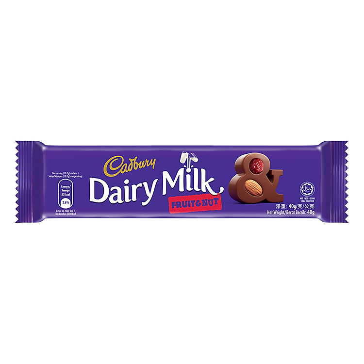 Sô-Cô-La Trái Cây Và Hạt Cadbury Dairy Milk (40g)