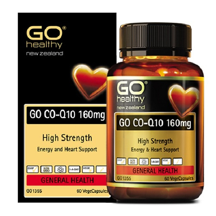 Viên uống bổ tim nhập khẩu chính hãng New Zealand GO CO Q10 160mg (60 viên) giảm quá trình lão hóa tim mạch, giảm nguy cơ tai biến tim mạch, giảm cholesterol máu, điều hòa huyết áp, tăng miễn dịch và giúp cơ thể khỏe mạnh
