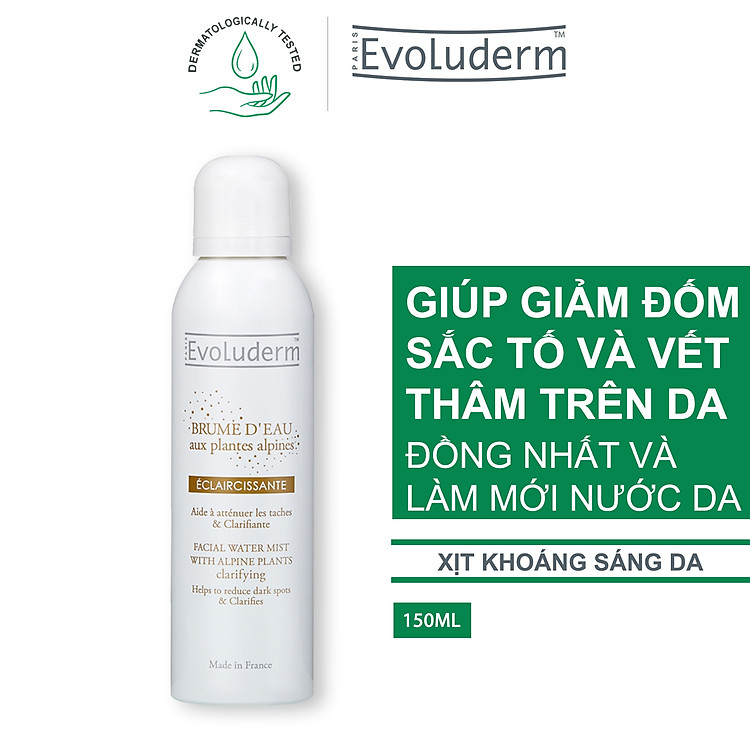Xịt khoáng hỗ trợ điều trị nám Evoluderm 150ml - 15274