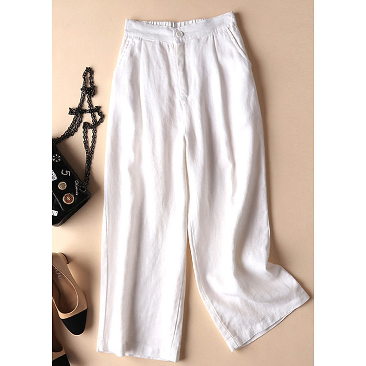 Quần nữ ống rộng chất liệu đủi , phôm rộng rủ 91-117