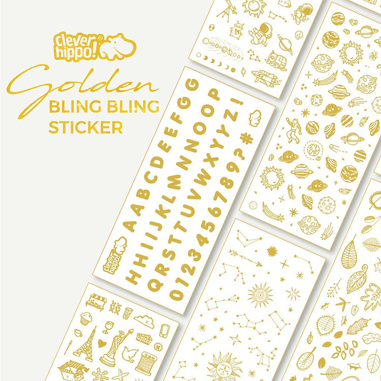 Bộ Sticker Lấp Lánh CLEVERHIPPO STICKER01 Chính hãng Giá tốt - Hình ảnh 4