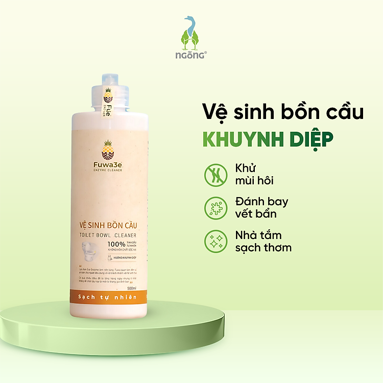 Vệ Sinh Bồn Cầu Fuwa3e Hữu Cơ Hương Khuynh Diệp Cho Nhà Tắm Sạch Bóng Thơm Mát An Toàn Cho Gia Đình 500ml