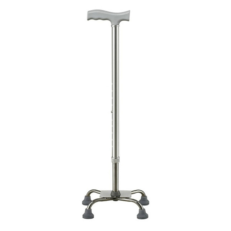 Gậy chống 4 chân thấp Lucass B924 hỗ trợ đi lại cho người già, khả năng đi lại kém, chất liệu inox chắc chắn