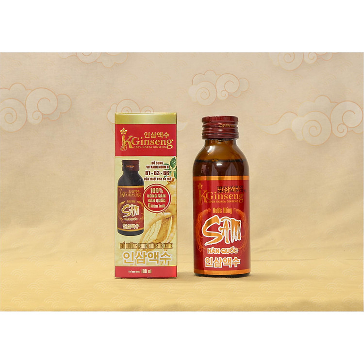 Nước Hồng Sâm Hàn Quốc KGINSENG 100% - Thực Phẩm Bổ Sung Dinh Dưỡng - Lọ 100ml