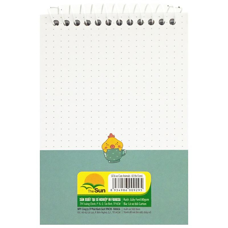 Sổ Lò Xo Teen Không Kẻ (80gsm) - Cute Animals - Màu Xanh Lơ - Ảnh 2