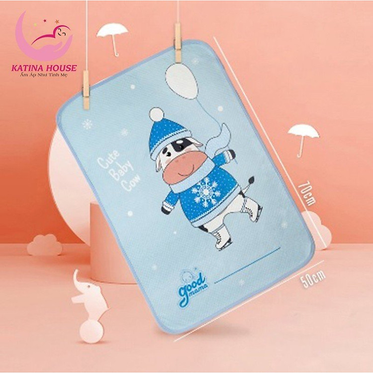 Tấm lót chống thấm cho trẻ sơ sinh 4 lớp 50x70cm, vải sợi tre mềm mại kháng khuẩn