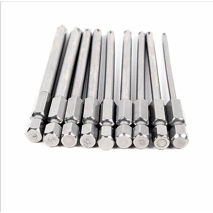 Bộ 9 mũi tô vít lắp máy khoan 100mm