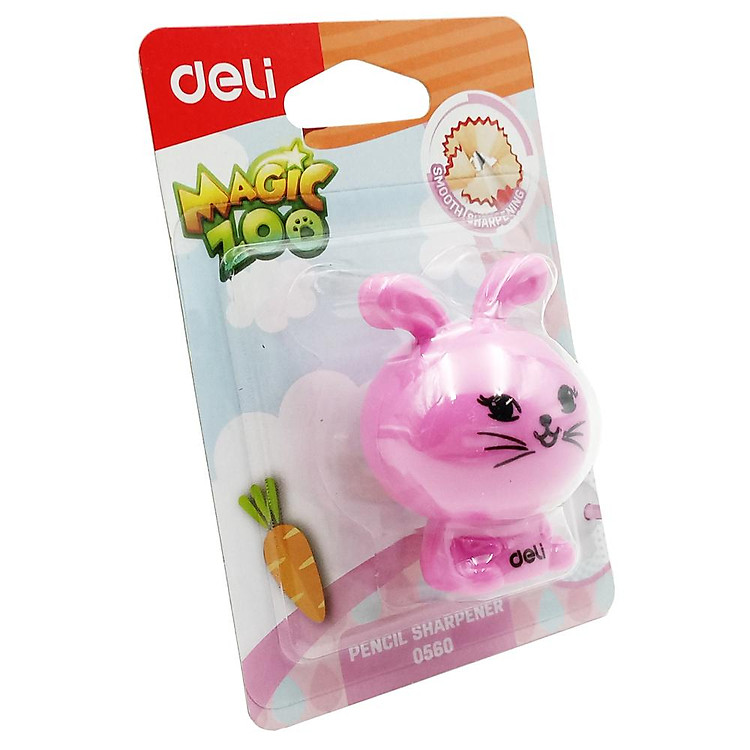 Chuốt Chì Mini Deli 560 - Hình Thỏ (Màu Hồng) - Ảnh 3