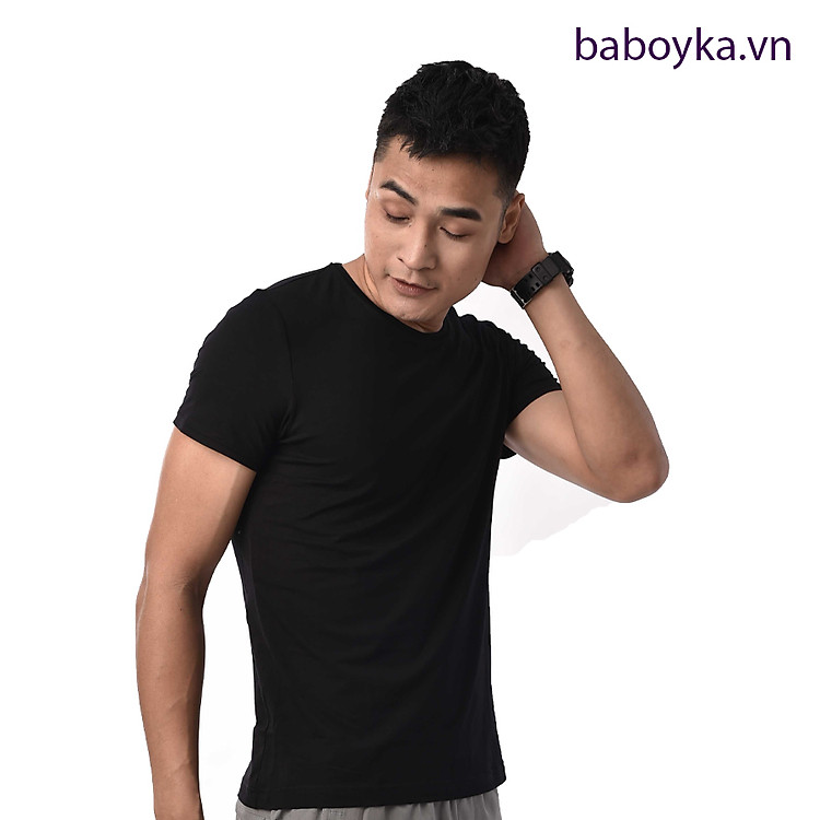 Áo Cộc Tay Nam Baboyka 100% Cotton Chải Kỹ, Dáng Rộng.