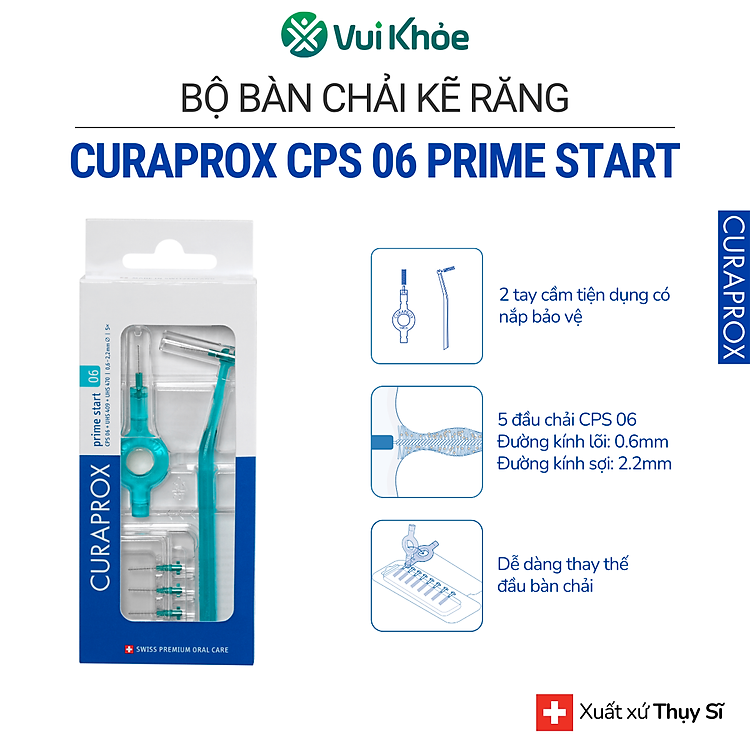 Bộ bàn chải kẽ răng Curaprox CPS 06 Prime Start | Mã SP 73340471
