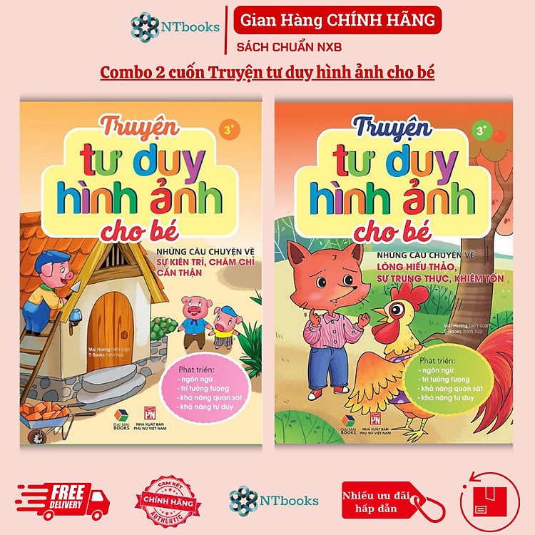 Combo Truyện Tư Duy Hình Ảnh Cho Bé Những Câu Chuyện Về: Sự Kiên Trì, Chăm Chỉ, Lòng Hiếu Thảo, Sự Trung Thực