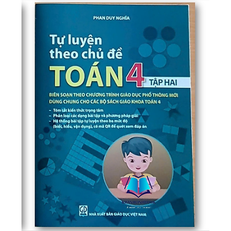 Sách - Tự luyện theo chủ đề Toán 4 ( Tập 1 + 2 ) (Biên soạn theo chương trình Giáo dục phổ thông mới)
