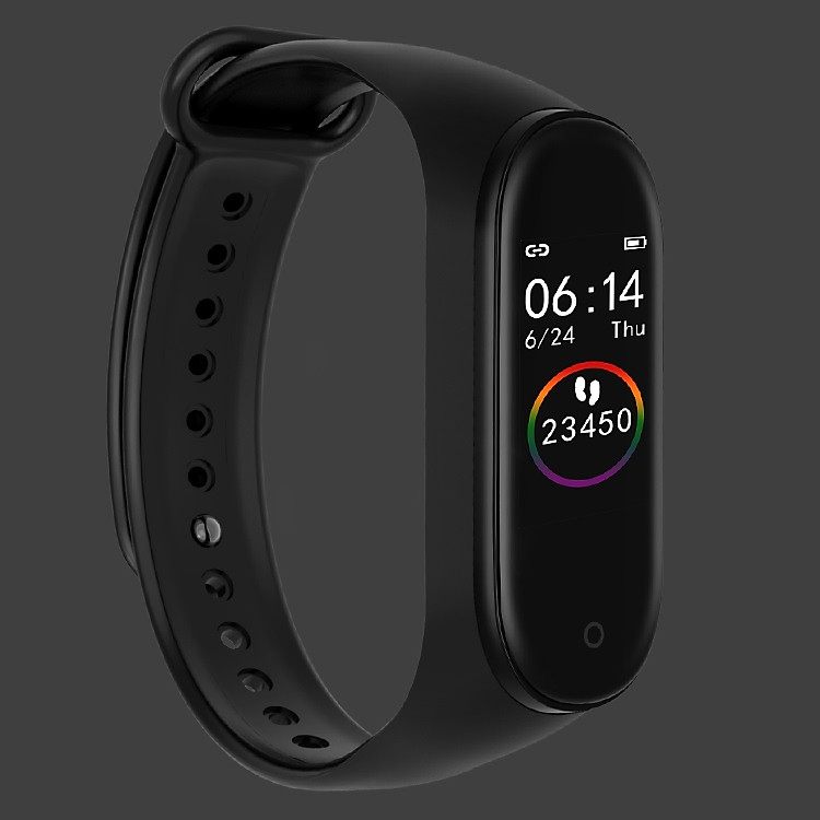 Vòng đeo tay thông minh đo nhịp tim, theo dõi giấc ngủ, thể thao, báo tin nhắn, cuộc gọi phiên bản 2019 M4A