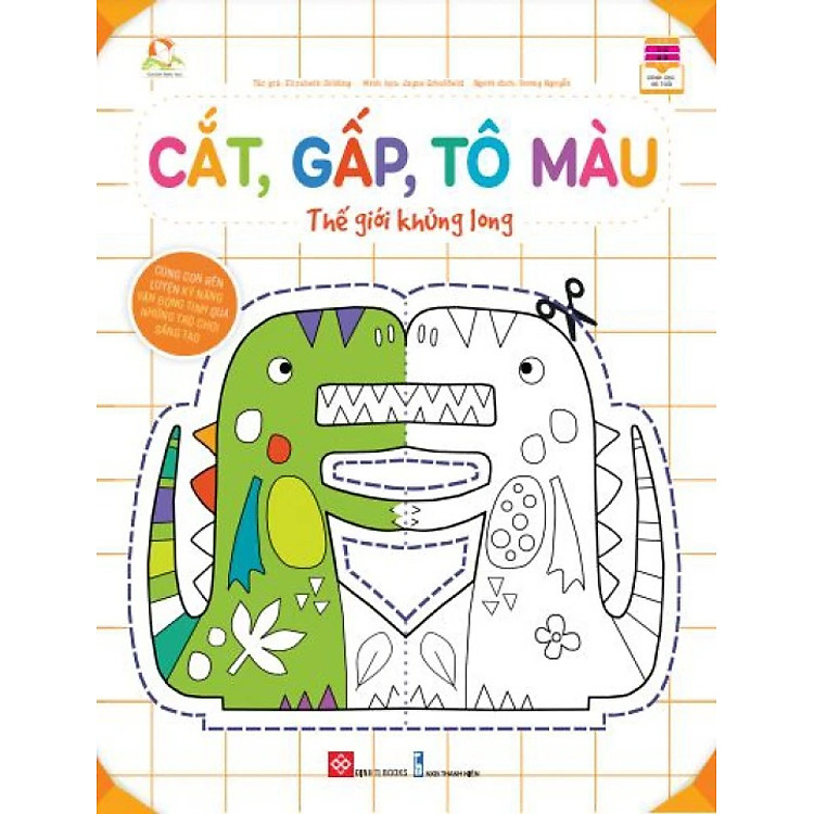 Sách - Cắt, Gấp, Tô Màu – Cùng Con Rèn Luyện Kỹ Năng Vận Động Tinh Qua Những Trò Chơi Sáng Tạo (Cho Trẻ 3 - 9 Tuổi) - Đinh Tị Books