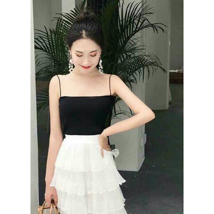Áo 2 Dây Quai Mảnh Body Nhiều màu Tôn Dáng Freesize<53kg