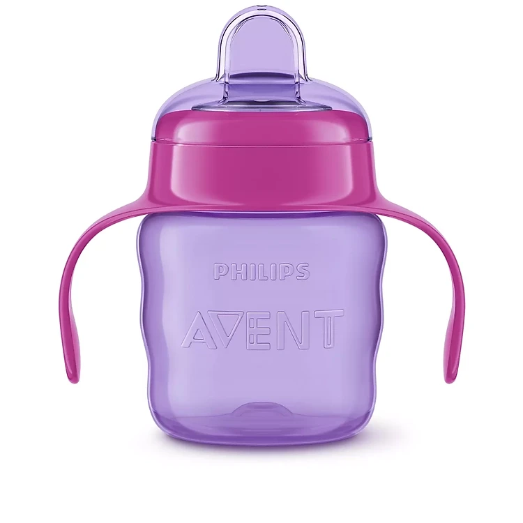 Bình tập uống Philips Avent 200ml - Tím Chính hãng Tiết kiệm - Hình ảnh 2