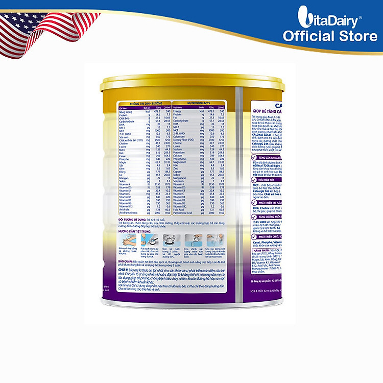 Sữa bột Calokid Gold 900g G8 Uy tín Tiết kiệm - Hình ảnh 3