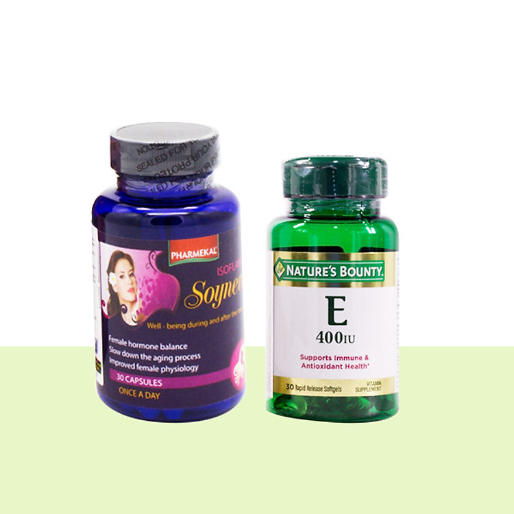 Combo 2 Hộp Viên Uống tăng sinh lý nữ Soy Isoflavone và Vitamin E