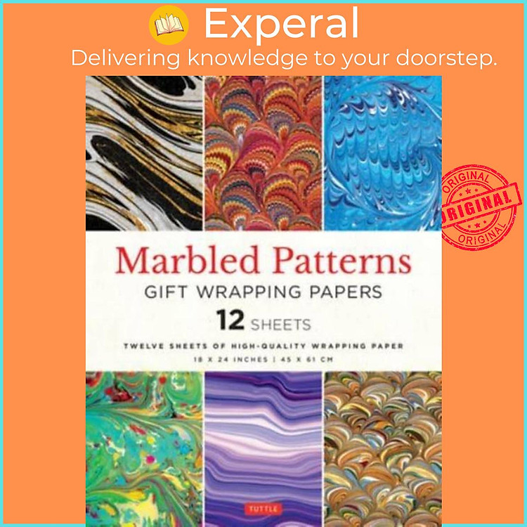 Sách - Marbled Patterns Gift Wrapping Papers - 12 sheets - 18 x 24 inch (45 x 6 by Tuttle Studio (UK edition, paperback)