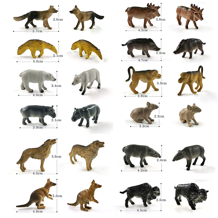 Bộ 12 đồ chơi sở thú New4all Chính hãng Ưu đãi - Hình ảnh 2