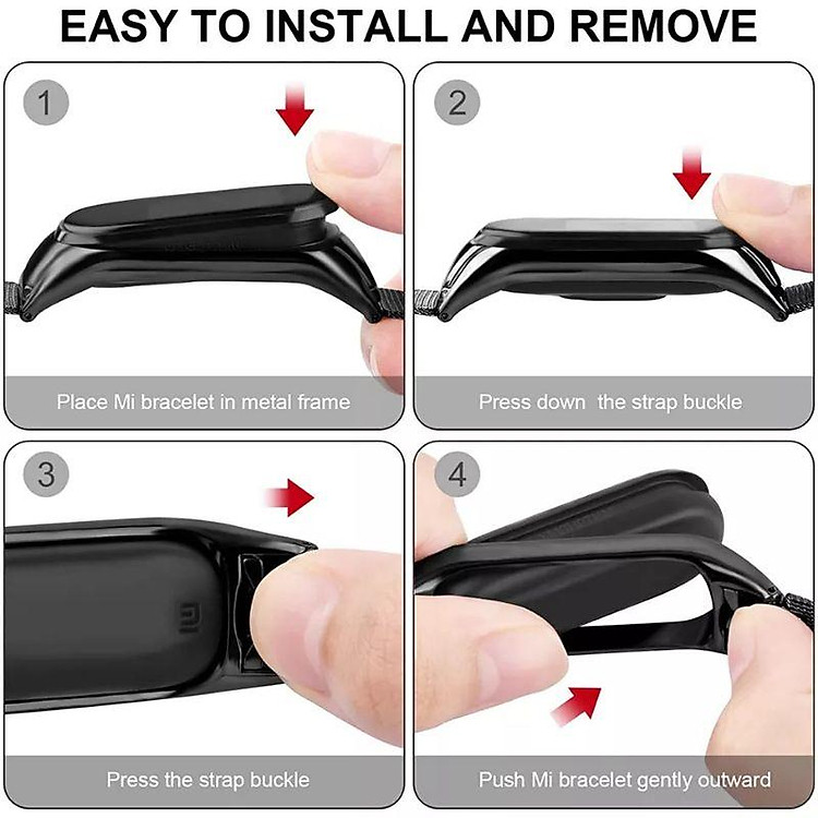 Miband 7 - Dây đeo Milanese thép lưới Xiaomi Mi band 7 - Ảnh 6