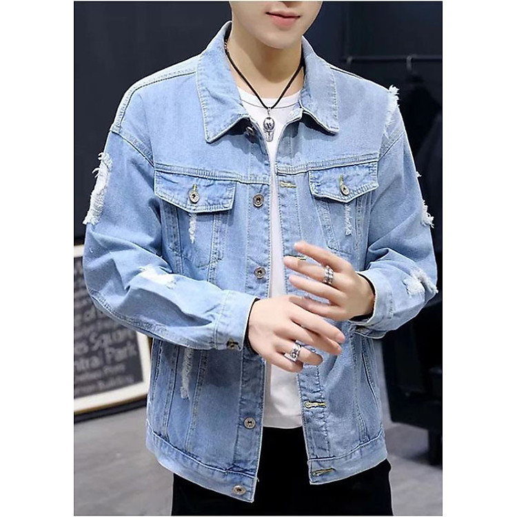 áo khoác jean nam sước