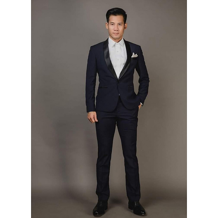 VEST CƯỚI MONAMIE PHONG CÁCH ITALIA MÀU XANH ĐEN